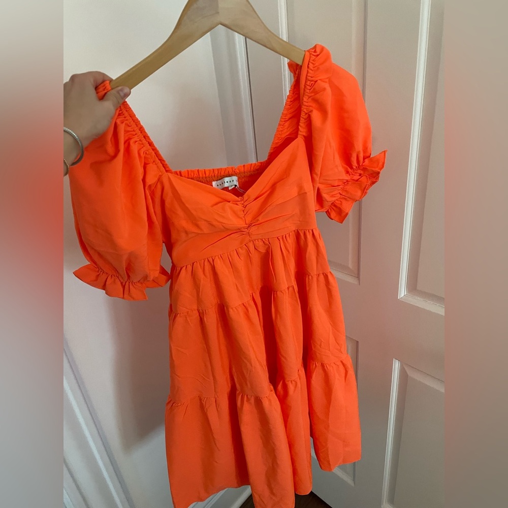 NWOT bright orange dress - never worn
